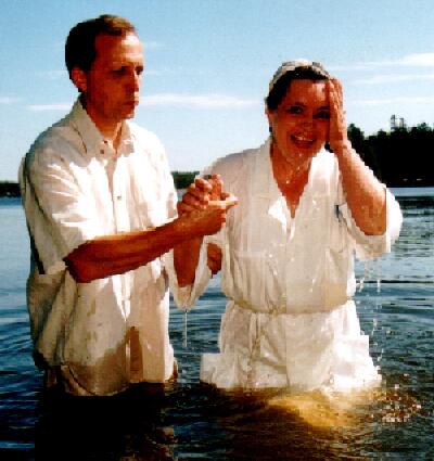 A baptism in the Finnish gulf by the Church